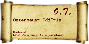 Ostermayer Tíria névjegykártya